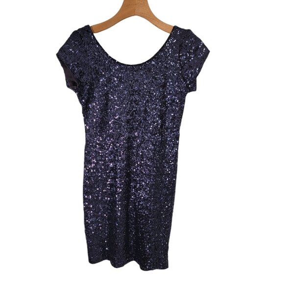 Backstage Dress Mini‎ Cocktail Dress Blue Sequined Sz Small Sexy Party - Picture 1 of 9